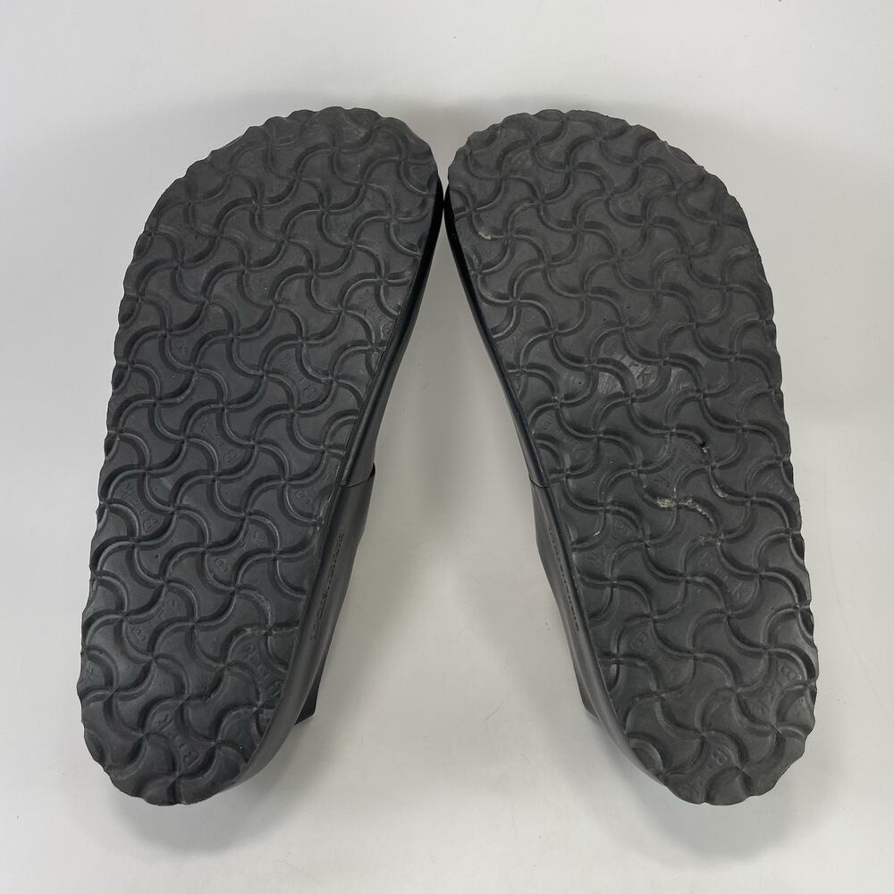 Birkenstock London Womens Size 39, 8-8.5 Black Smooth Leather Clogs Soft FB - Picture 8 of 11